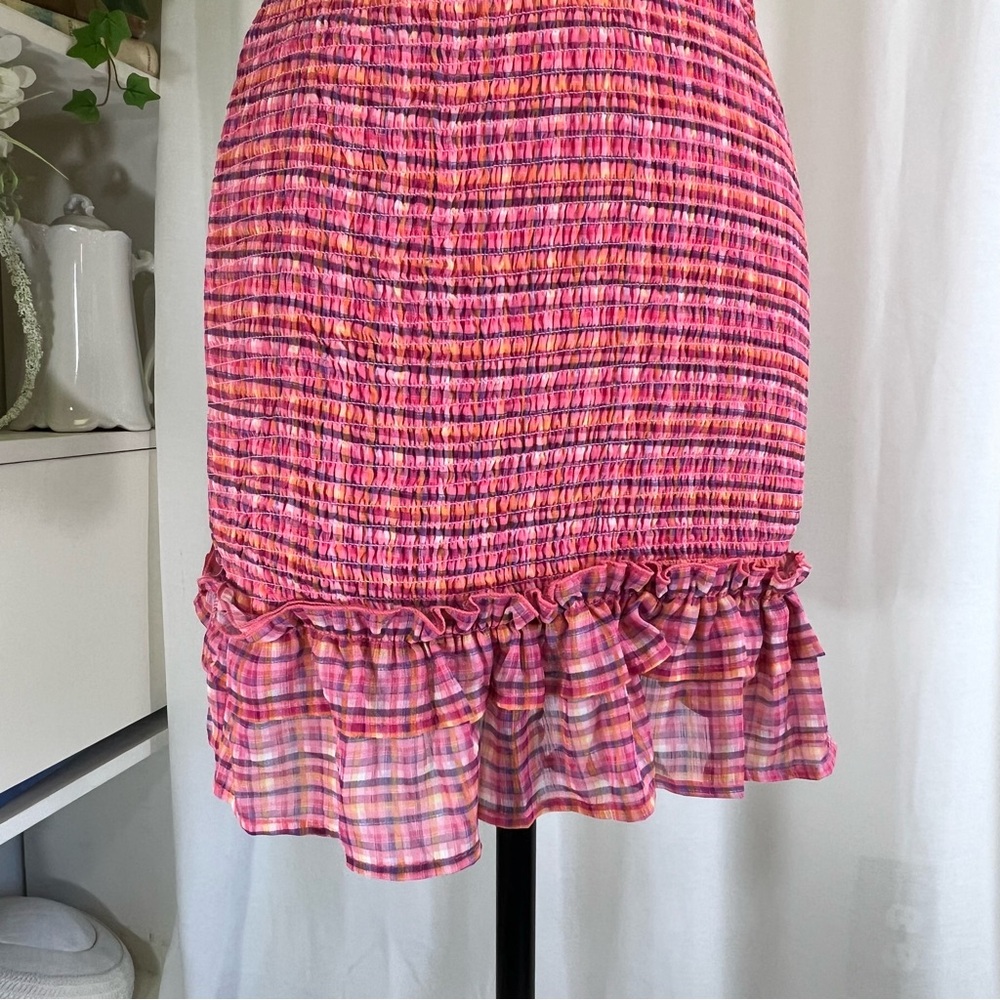 Koko and Mason Pink Plaid Spaghetti Strap Dress - Picture 3 of 14